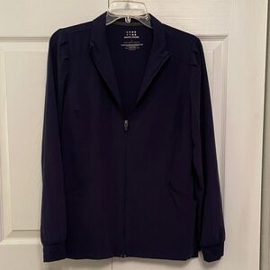 WHITE CROSS CRFT Navy Full Zip Scrub Jacket with Slip Pockets Small Great Shape